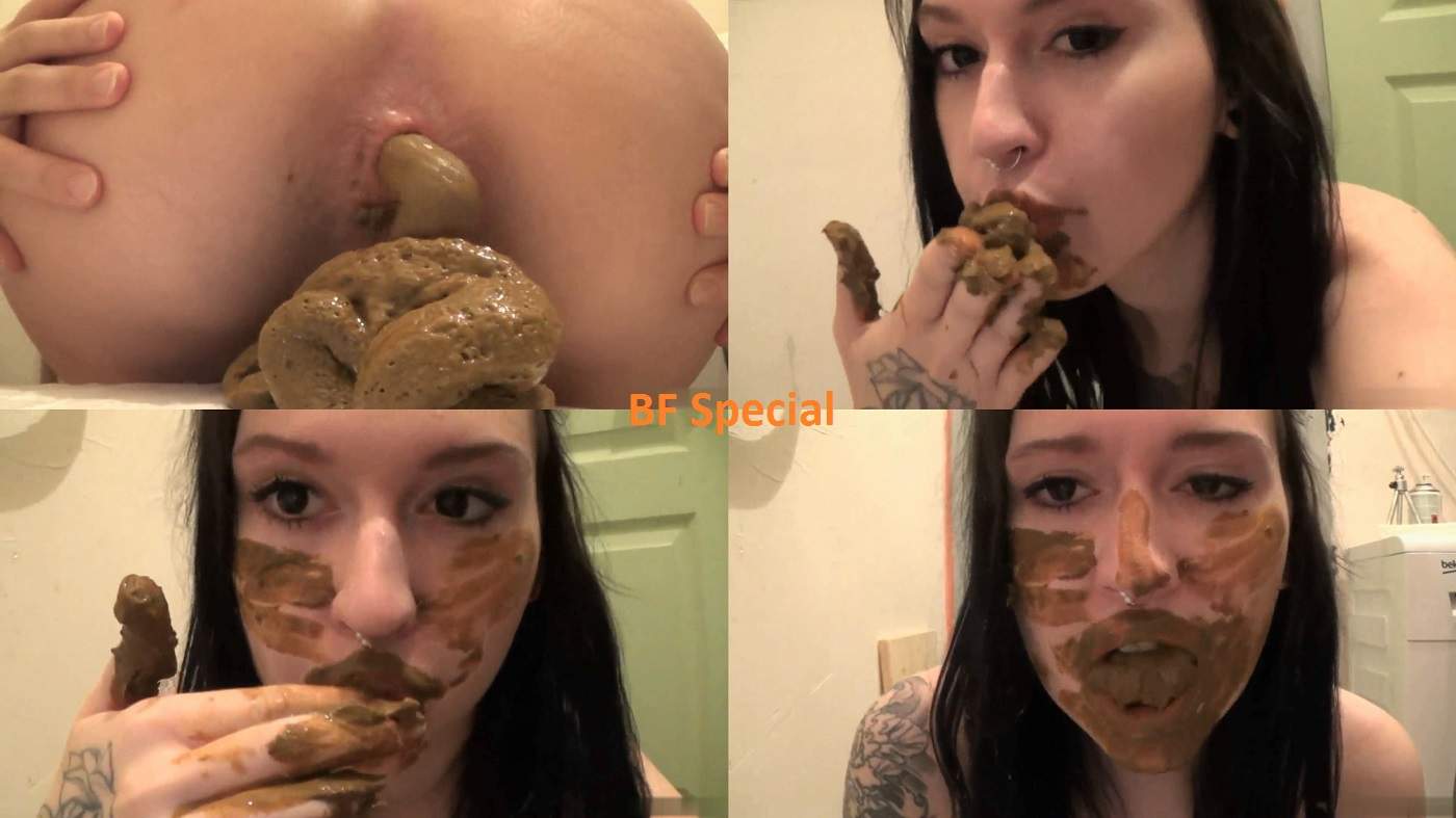 Girl Shitting On Plate And Licking A Fecal Dick